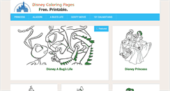 Desktop Screenshot of disneycoloringpages.net